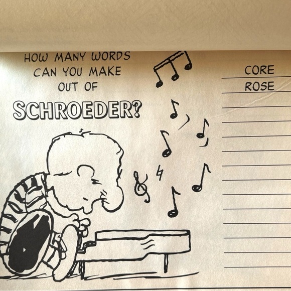 Vintage 1997 Peanuts Activity Tablet - Unused Pages - Snoopy & Woodstock - Picture 9 of 13